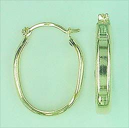 Brinco de argola folheado a ouro - Cód.: BS1611