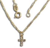 Tornozeleira folheada a ouro com strass-Cód.: TR0008