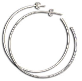 Brinco de argola grande de fio folheada-Cód.: BS0865 P