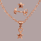 Conjunto folheado a ouro com brincos e pingente-Cód.: BG0284