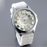 Relógio feminino Wrist Watch with Textured - Branco -Cod 308