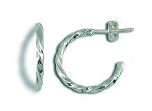 Brinco de argola torcido torcido folheado - Cód.: BS1919 P
