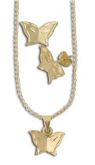 Conjunto de brincos, pingente e corrente -Cód.: BG0303