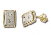Brinco folheado ouro com detalhe em nickel free - Cód:BS1848