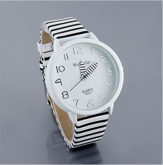 Relógio feminino Ladies Fashion Stripes - Branco- Cod 309