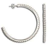 Brinco de argola folheado a prata - Cód.: BS1903 P
