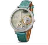 Relógio Feminino Torre Eiffel - Azul - Cod 313